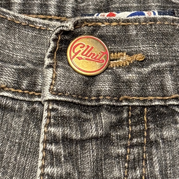 G-Unit Men's Jean Shorts Size‎ 40 Gray Baggy Hip Hop Y2K 00s Official Style - Picture 4 of 8